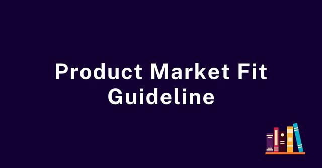 Product Market Fit Guideline