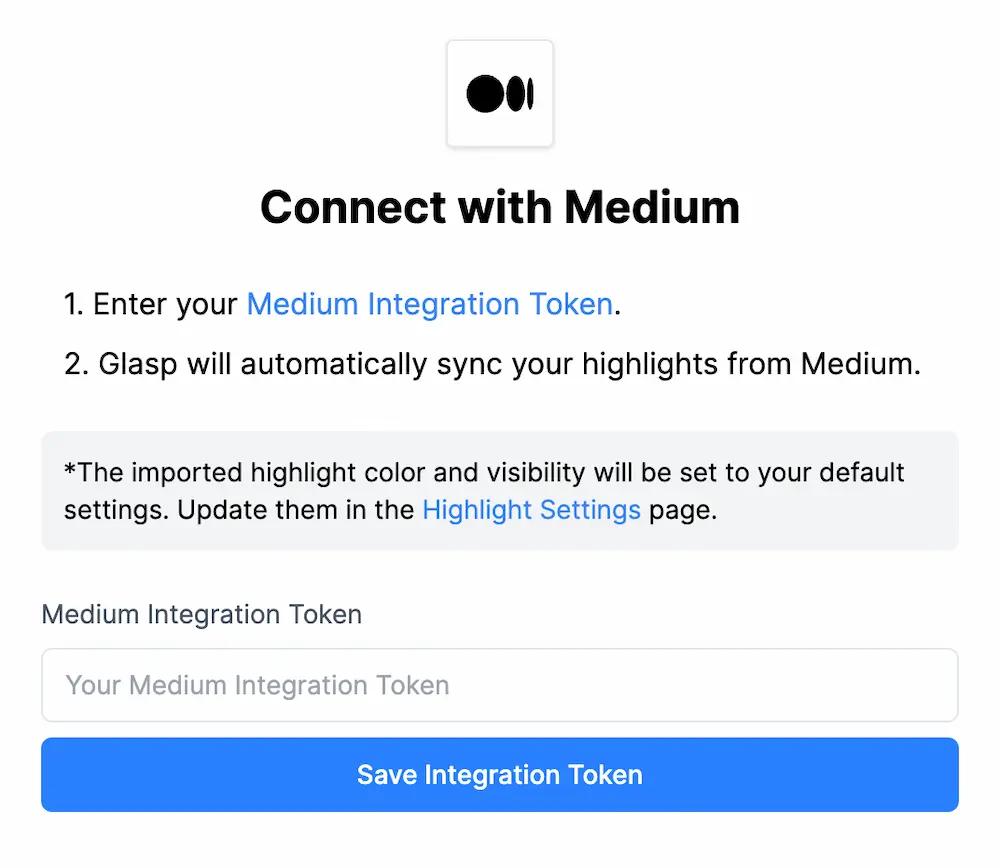 Connect Your Medium Account with Glasp