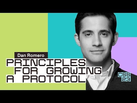 How to grow a protocol | Dan Romero (Co-founder, Farcaster) thumbnail