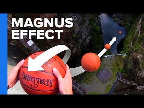 Backspin Basketball Flies Off Dam thumbnail
