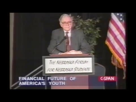 Warren Buffett | Lecture | Nebraska Educational Forum | 1999 thumbnail