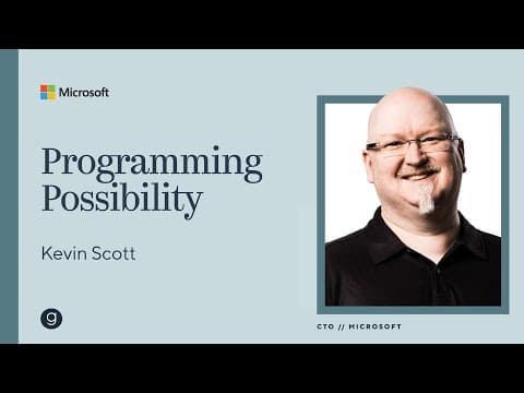 Microsoft CTO Kevin Scott on Programming Possibility with AI thumbnail