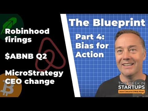 YC reduces S22 batch by 40%, $HOOD RIF, $MSTR CEO change, $ABNB earnings + Blueprint Part 4 | E1525 thumbnail