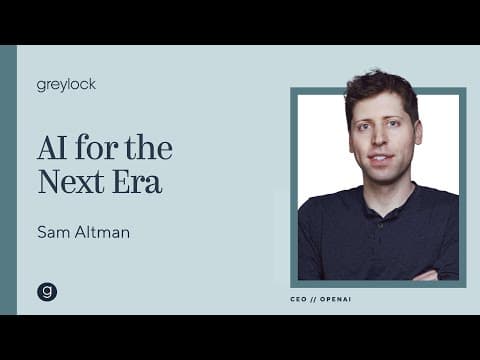 OpenAI CEO Sam Altman | AI for the Next Era thumbnail