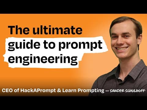 AI prompt engineering in 2025: What works and what doesn’t | Sander Schulhoff thumbnail