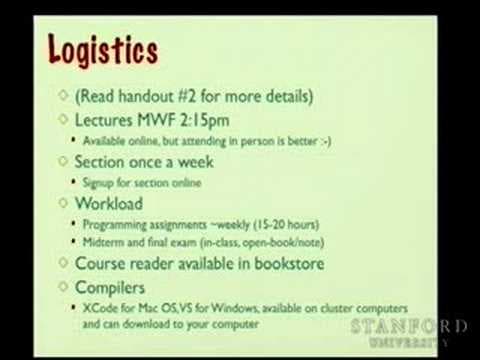 Lecture 1 | Programming Abstractions (Stanford) thumbnail