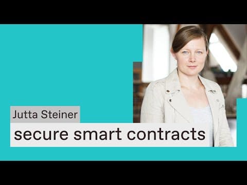 Jutta Steiner: Secure Smart Contract Development thumbnail
