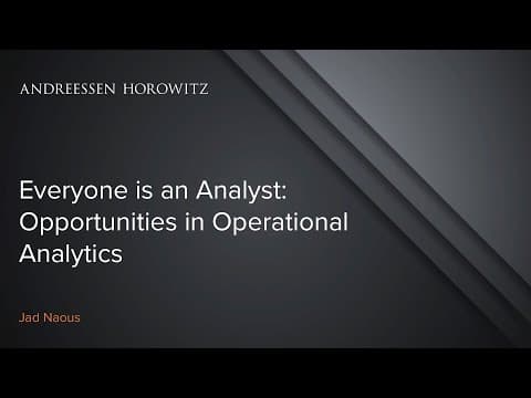 Everyone is an Analyst: Opportunities in Operational Analytics thumbnail